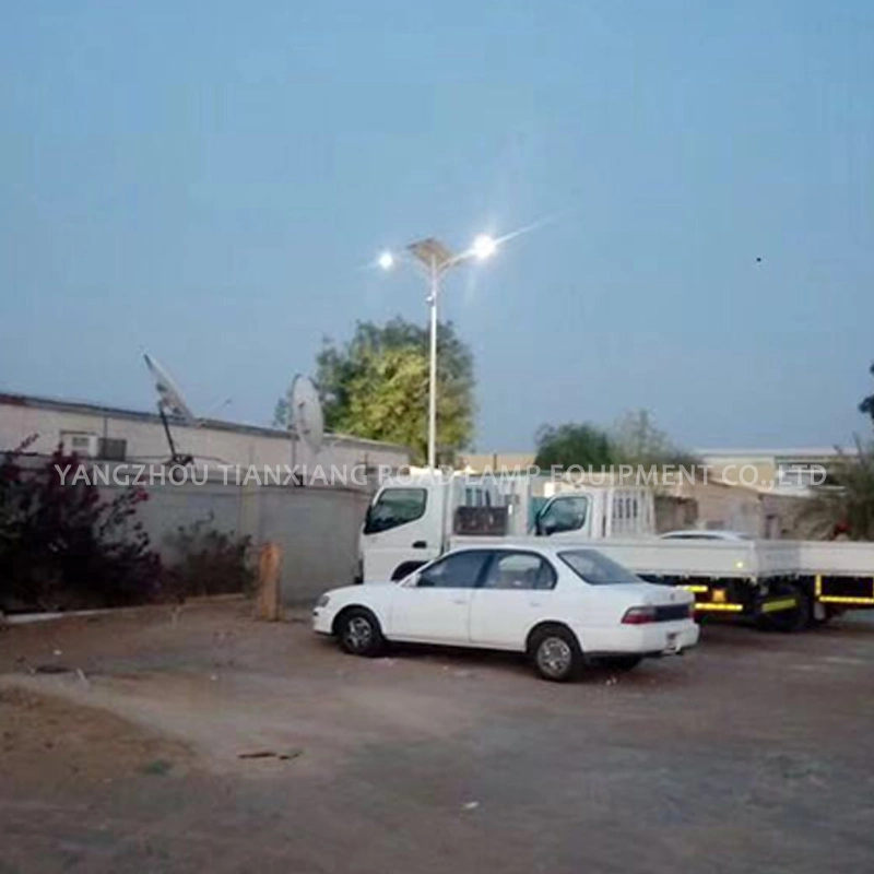 100W LED Solar Street Light Single Arm with 15A Charge Controller Galvanized Tapered Post