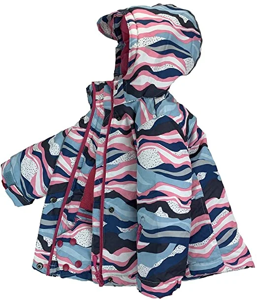 Moda Windproof Wholsale diseño impreso Chaqueta exteriores para Niños Invierno 2022.