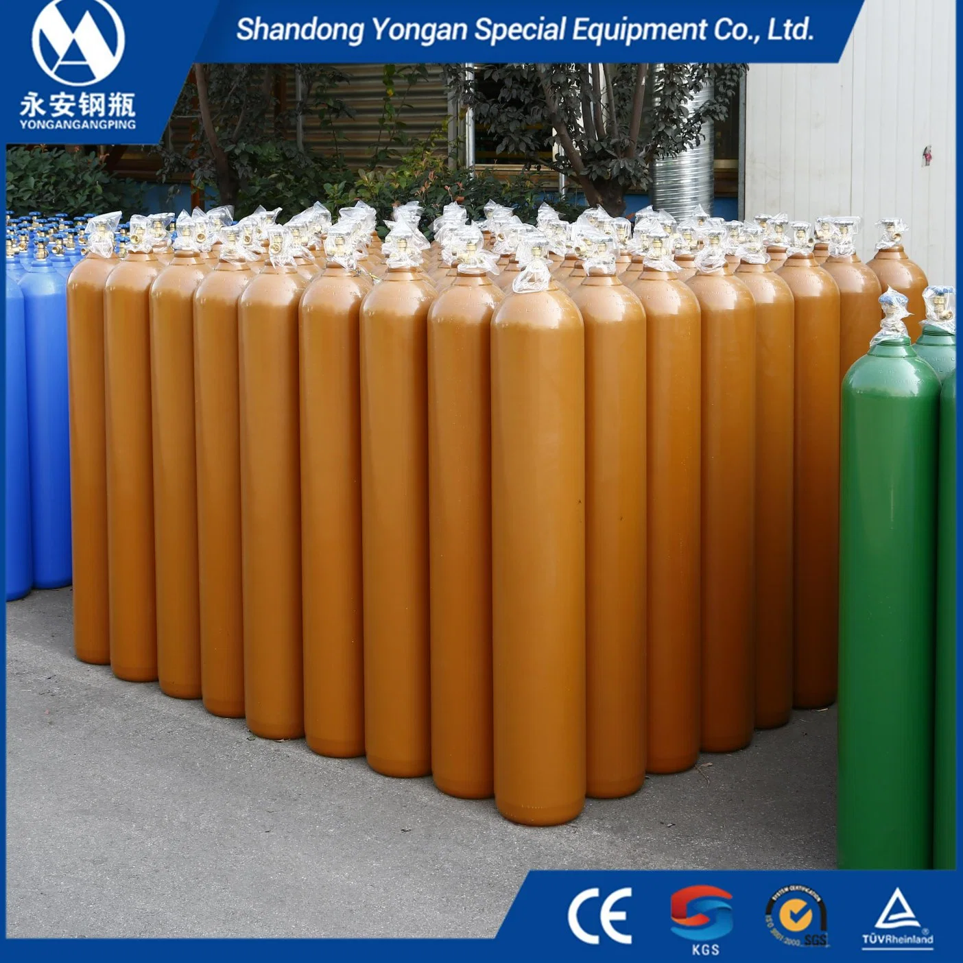 40L150bar 5.7mm Seamless Steel Industrial CO2 Carbon Dioxide Gas Cylinder