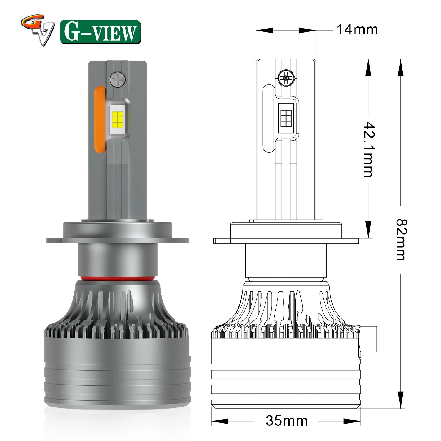 G-View G16 220W 48000lm Luz LED de automóvil Faros de automóvil 9005 9006 Faro LED foco alto foco bajo