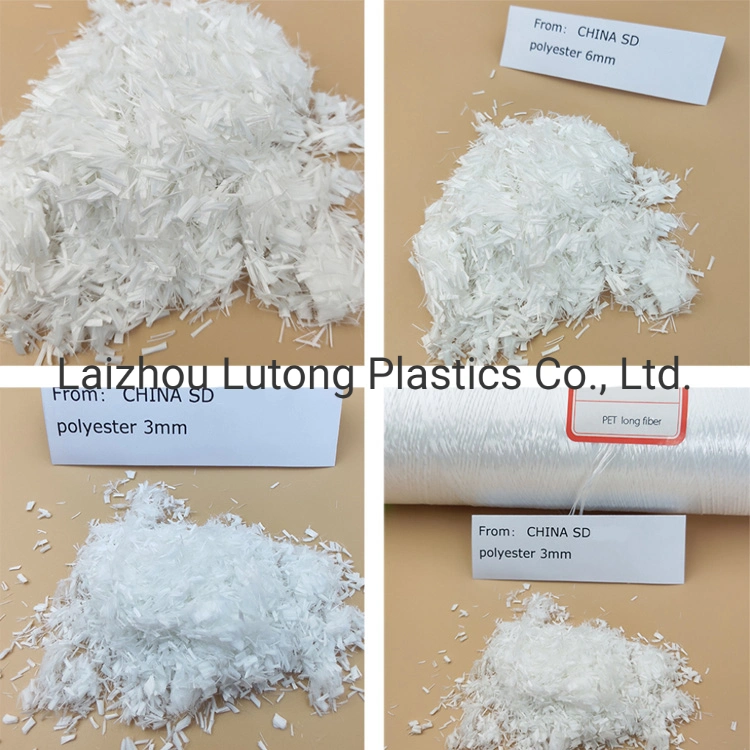 La fibra química 1.5D*1,5 mm de color blanco de poliéster de alta tenacidad de grapas de clúster de reciclado de material de fibra corta