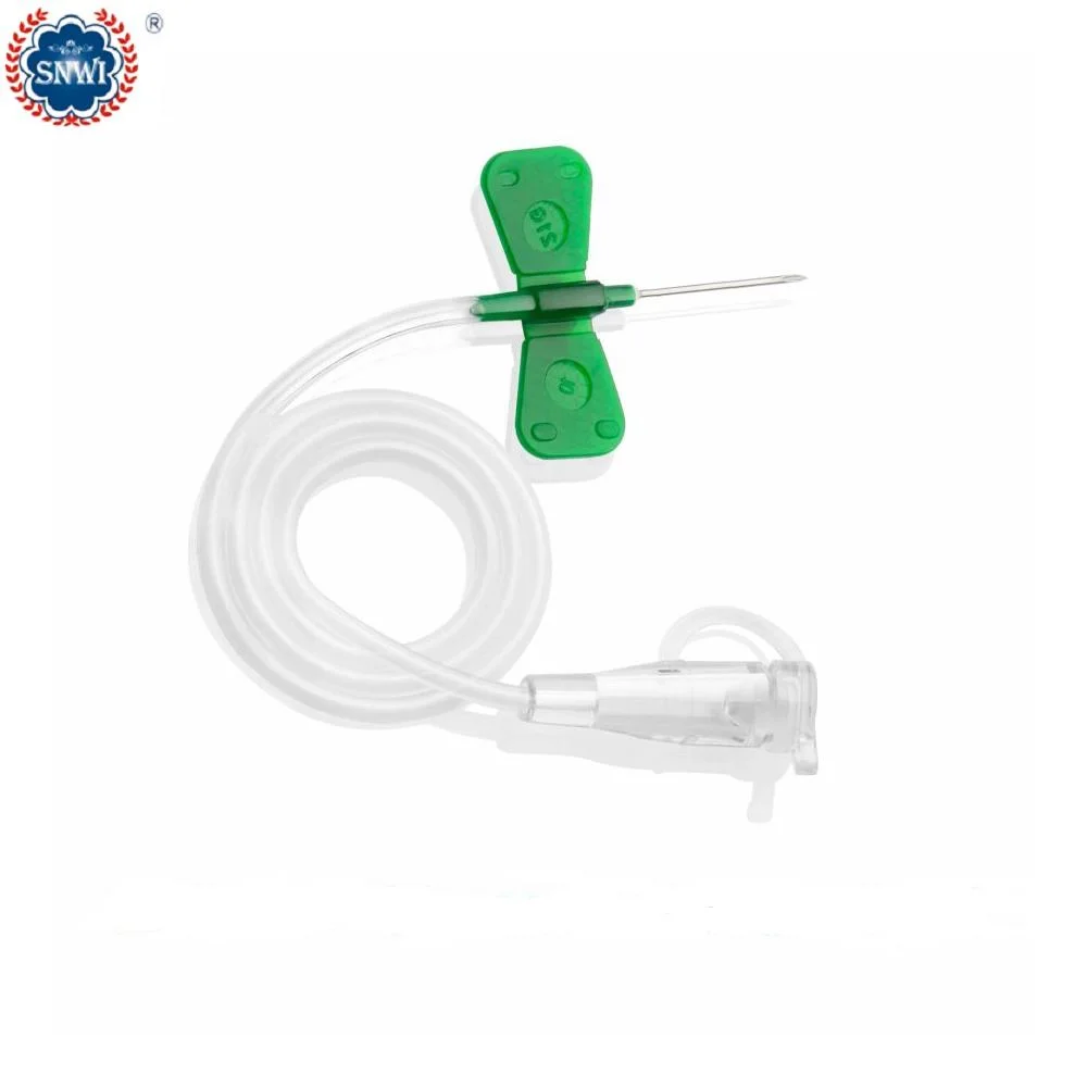 OEM Hot Sale Double Winged Medical Infusion sistema de venas del cuero cabelludo Aguja de mariposa