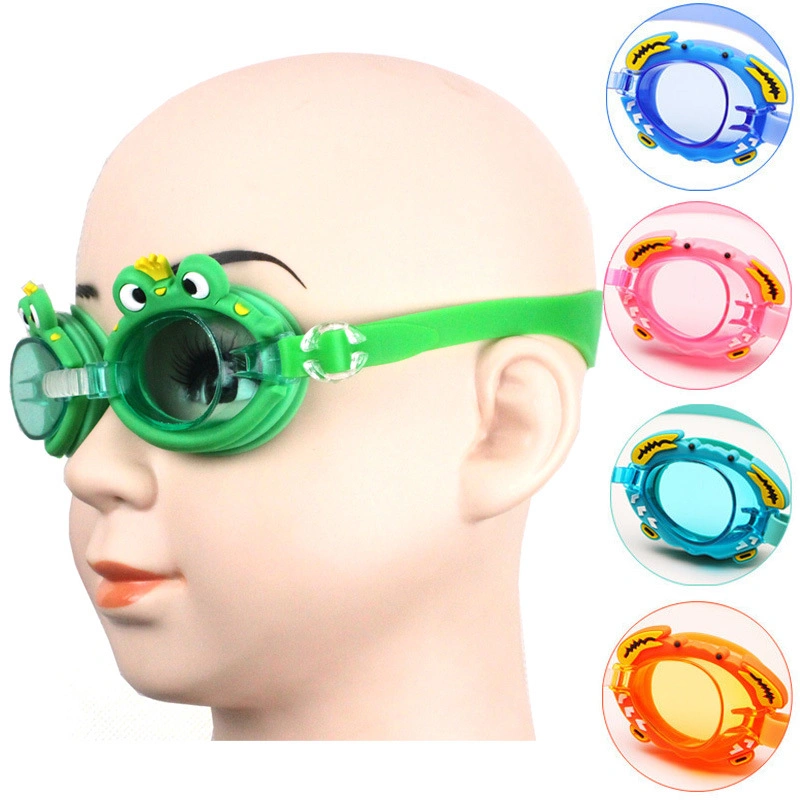 Children's Swimming Goggles Cute Waterproof Anti-Fog Science Swimming Glasses Baby Cartoon Mirror with Adjustable