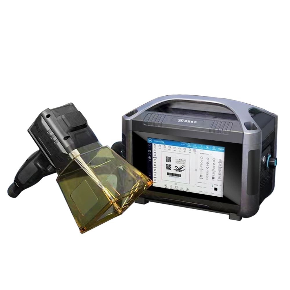 Imprimante laser à marquage par fibre portable pour code-barres QR en métal Logo Date