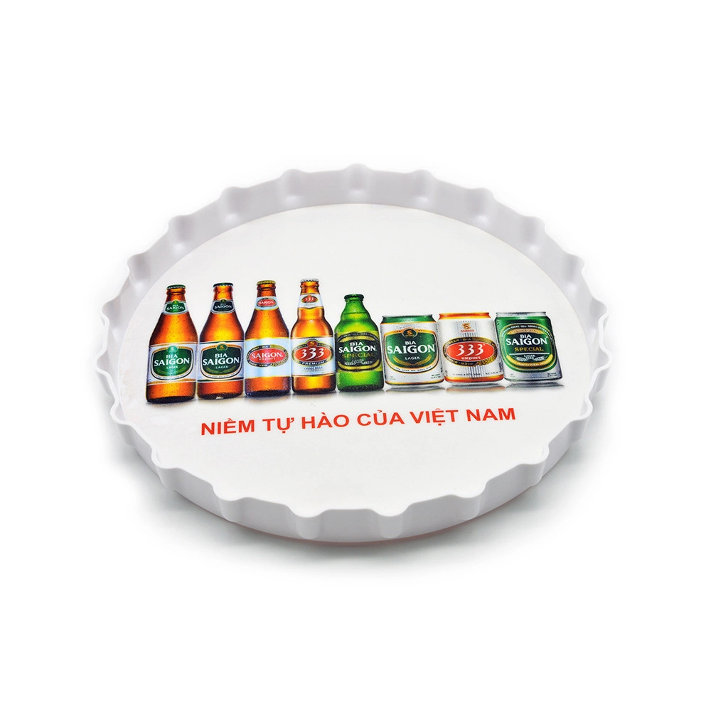 Plastic Square Serving Tray Beer Club Green Tray