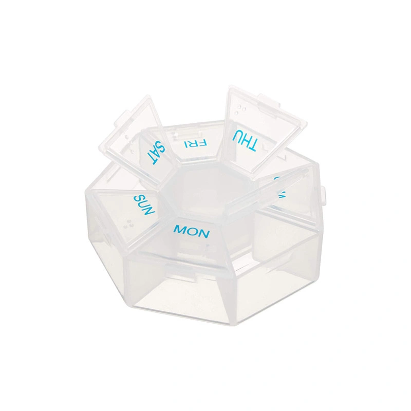 7 Days Weekly Round Shape 7 Grids Medicine Pill Box