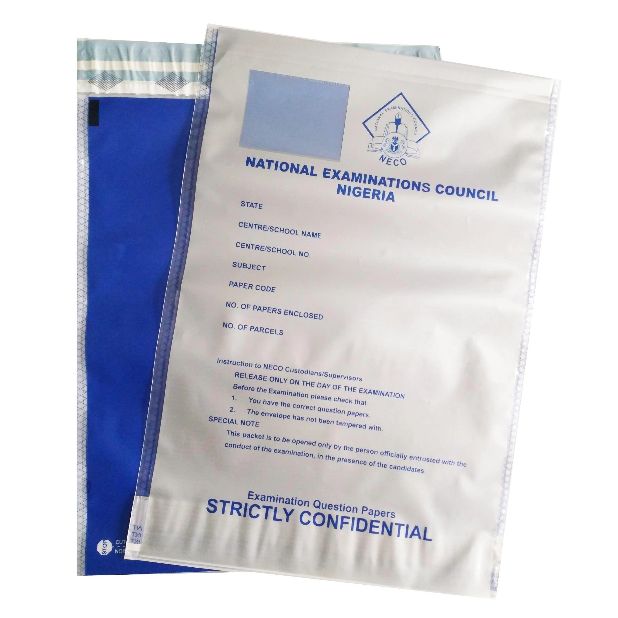 Manufacturer with Unique Barcode Government Election Tamper Proof Security Bag