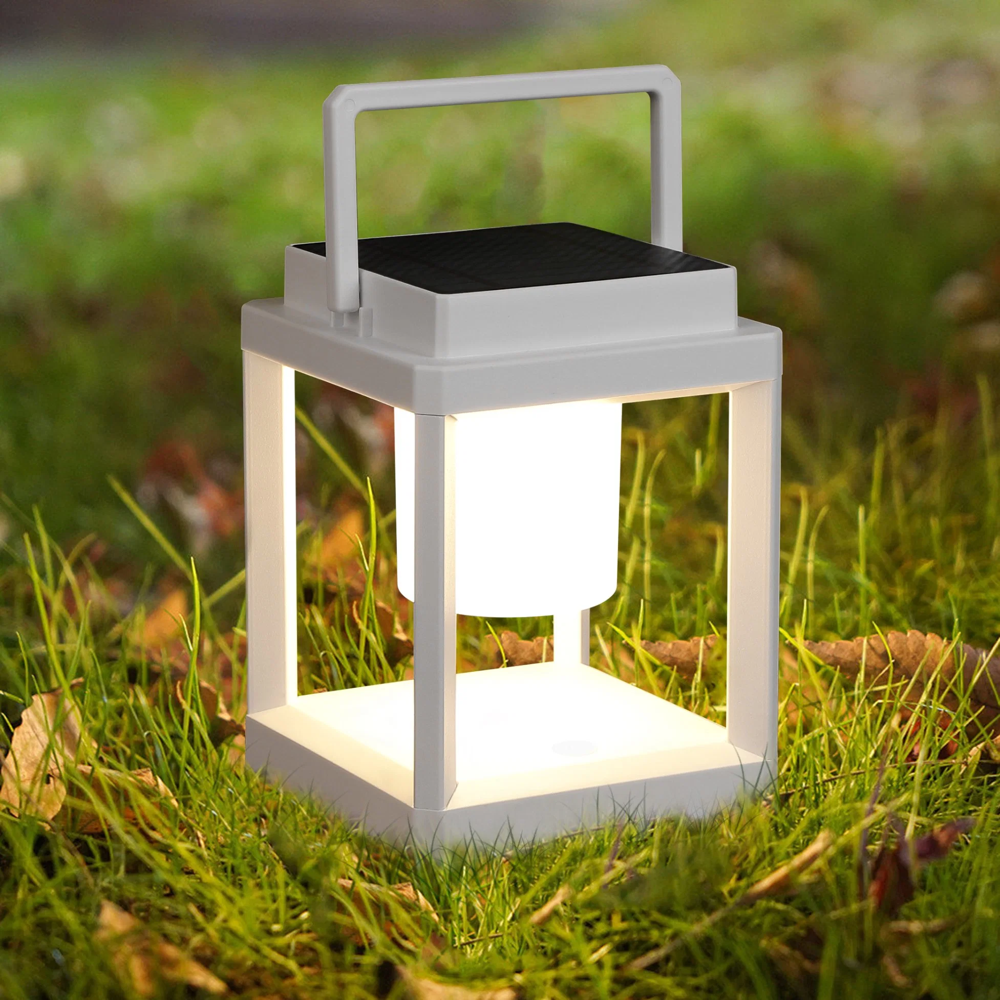 New Design White Colour Brightness LED Nightstand Lantern Deck Camping Indoor Flood Light Dimmable Work Table Hand Portable Lamp Garden Outdoor LED Solar Lights