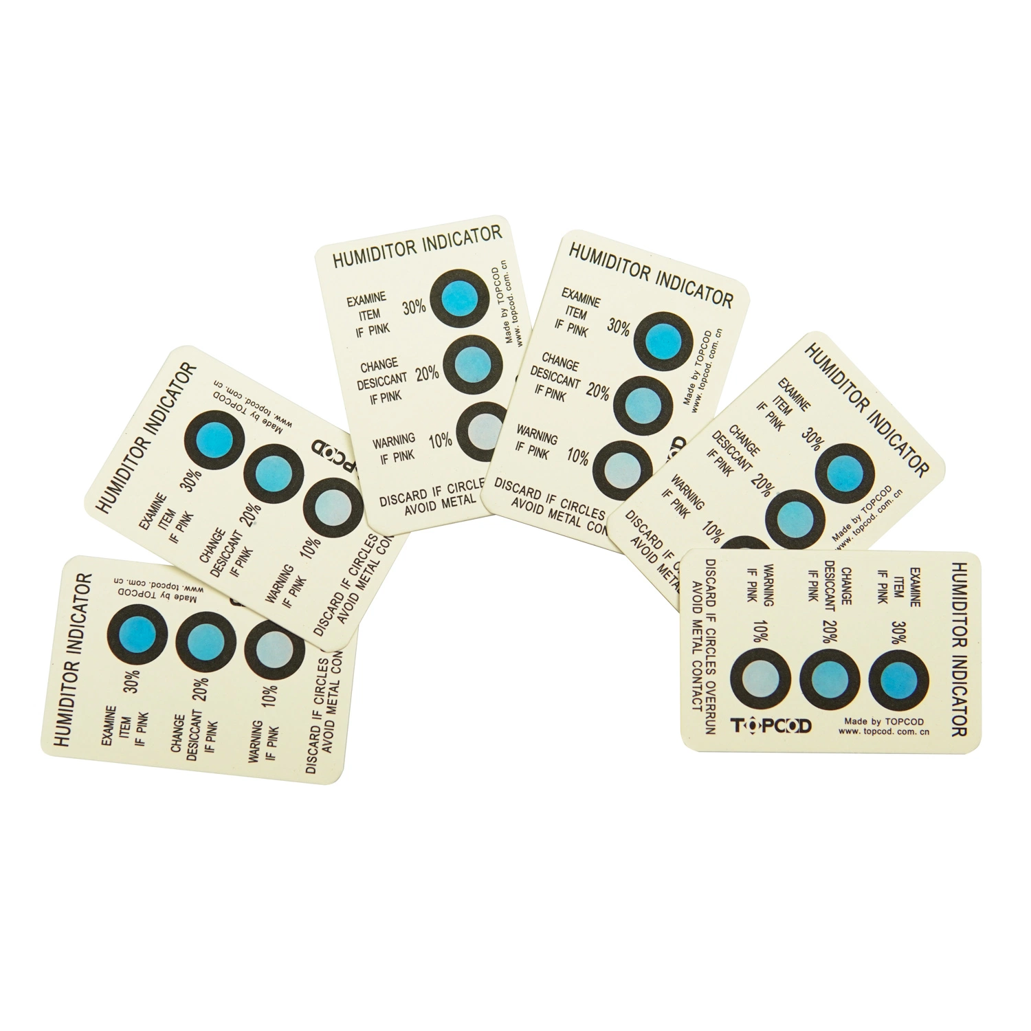 3 Point Cobalt Dichloride Free Humidity Indicator Card Blue to Pink for Electronic Components