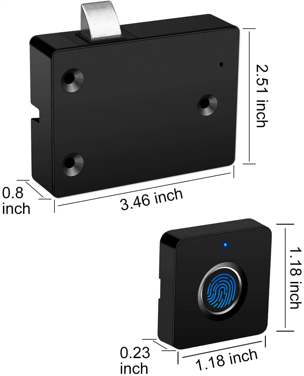 Smart Furniture Electric Battery Bluetooth Drawer Safe Lock Fingerprint Cabinet