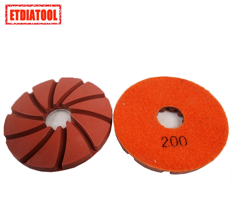 Grit 800 Diamond Resin Polish Pads for Granite, Artificial Stone, Quartz, Concrete, Terrazzo with Snail Lock or Magic Lock