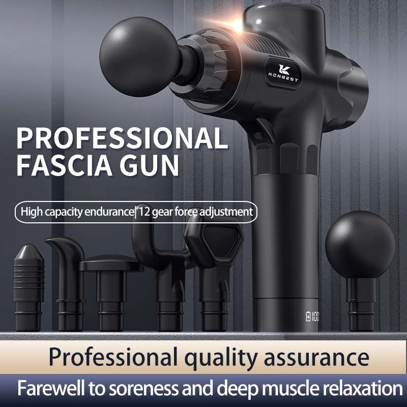 Private Label Sport Fascia Massage Gun Deep Tissue Vibration Percussion Body Massager