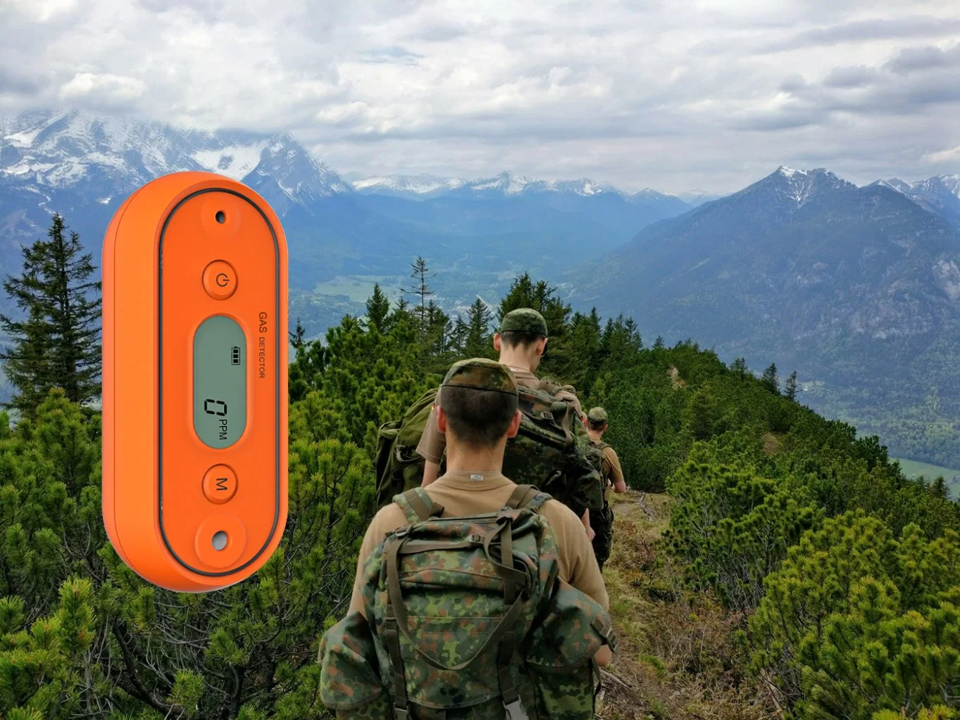 Waterproof Military Co Gas Alarm for Outdoor Training Exercises