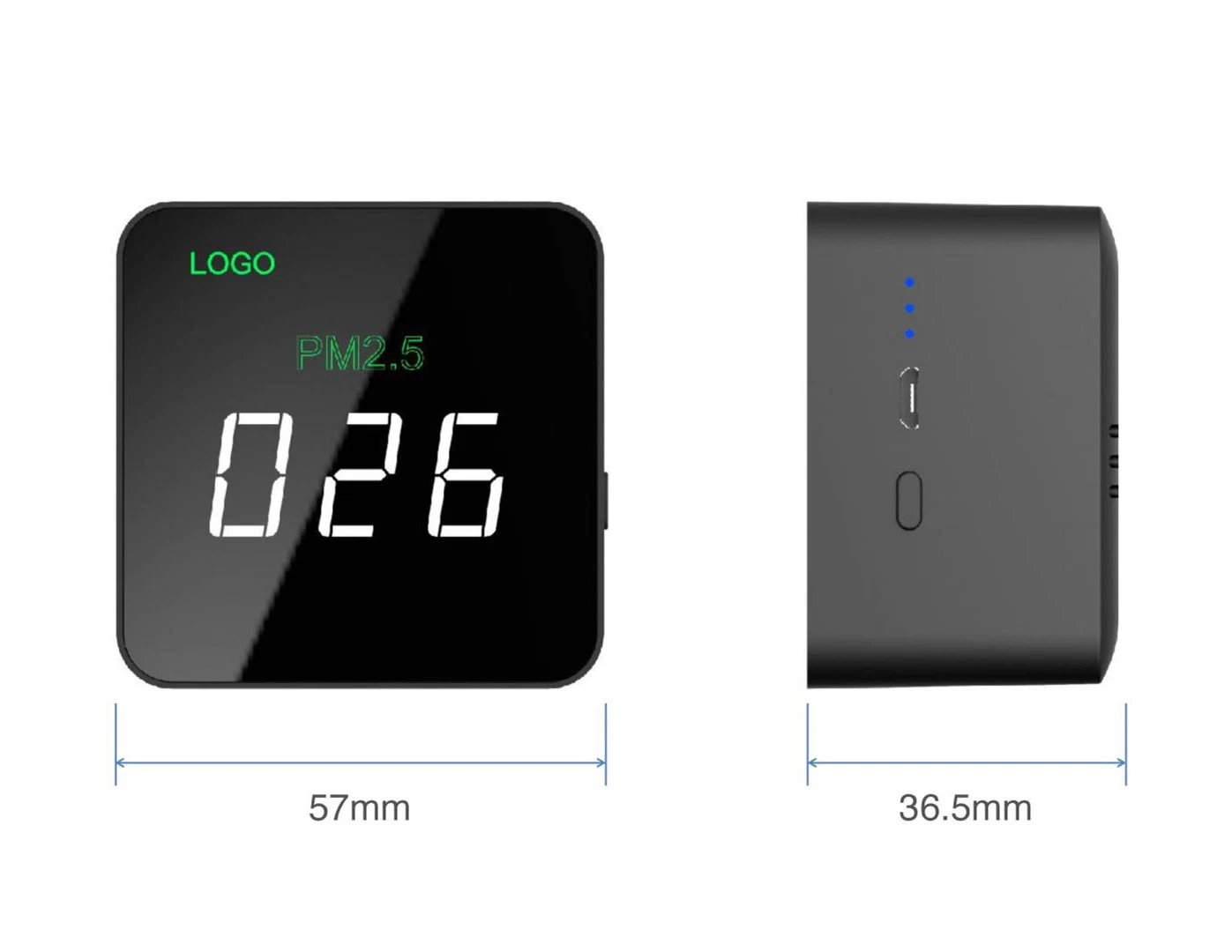 Mini Monitor de calidad del Aire, medidor portátil de calidad del Aire Interior detecta PM2,5, sensor de calidad del Aire para dormitorio