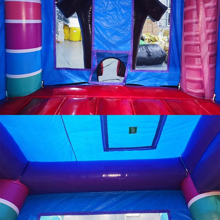 Los niños los dulces comerciales castillo inflable de azúcar en la punta de la casa de rebote a la venta