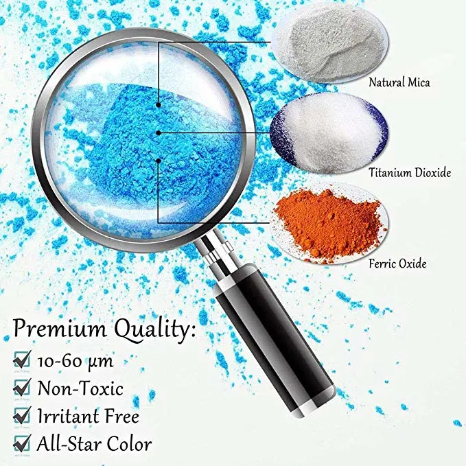 CNMI Colorful Pearlescent Pigment Mica Powder for Nail Art and Epoxy Resin