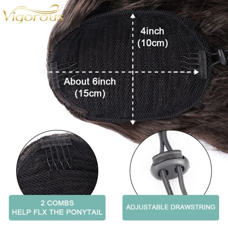 Wholesale/Supplier Cheapest Drawstring Curly Women Clip Elastic Hair Ties Ponytail Extensions