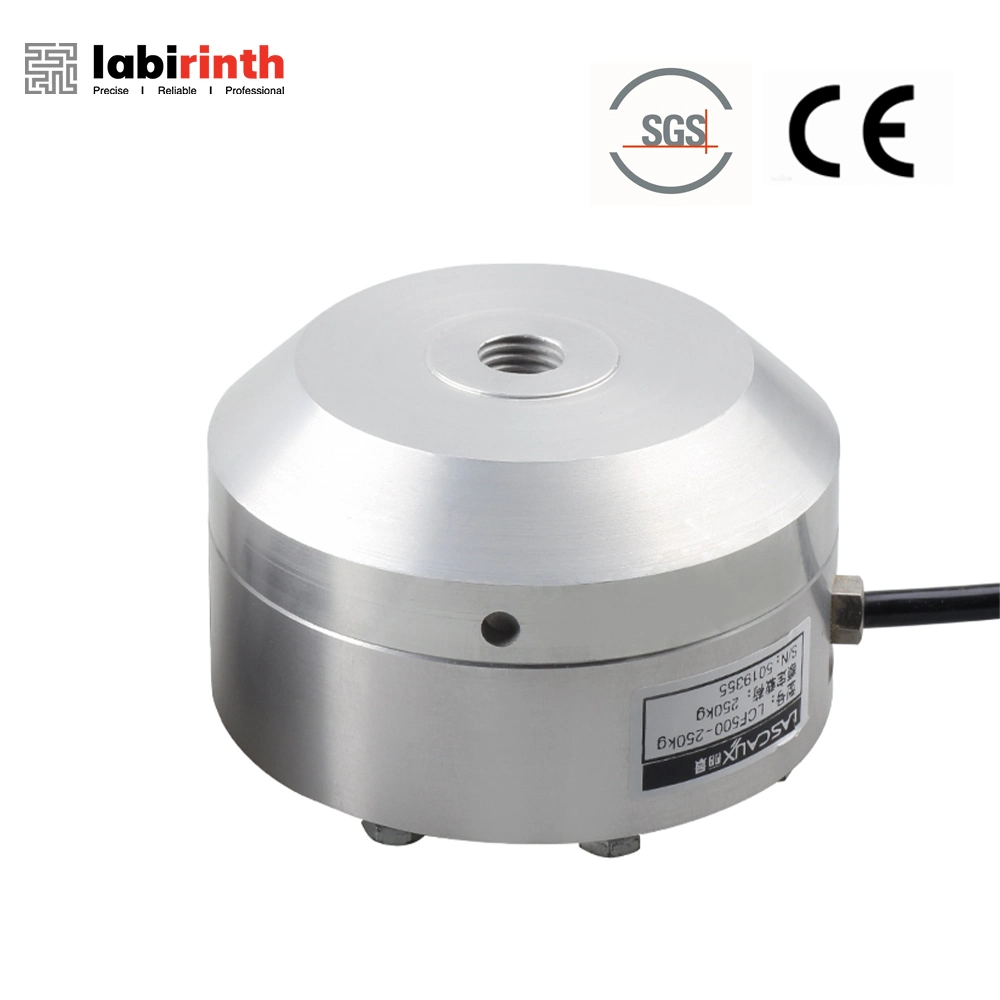 Lcf500 Hot Sales 2.5kn 5kn 10kn 20kn 30kn 50kn 100kn 250kn 450kn Aluminum Alloy Steel Wheel Type Pancake Disk Load Cell for Truck Scales Rail Scales