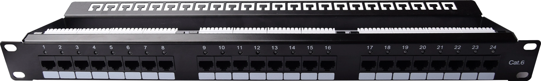 19 pulgadas 1U LED Keystone Jack Patch Panel Fabricantes 24 Puerto con LED