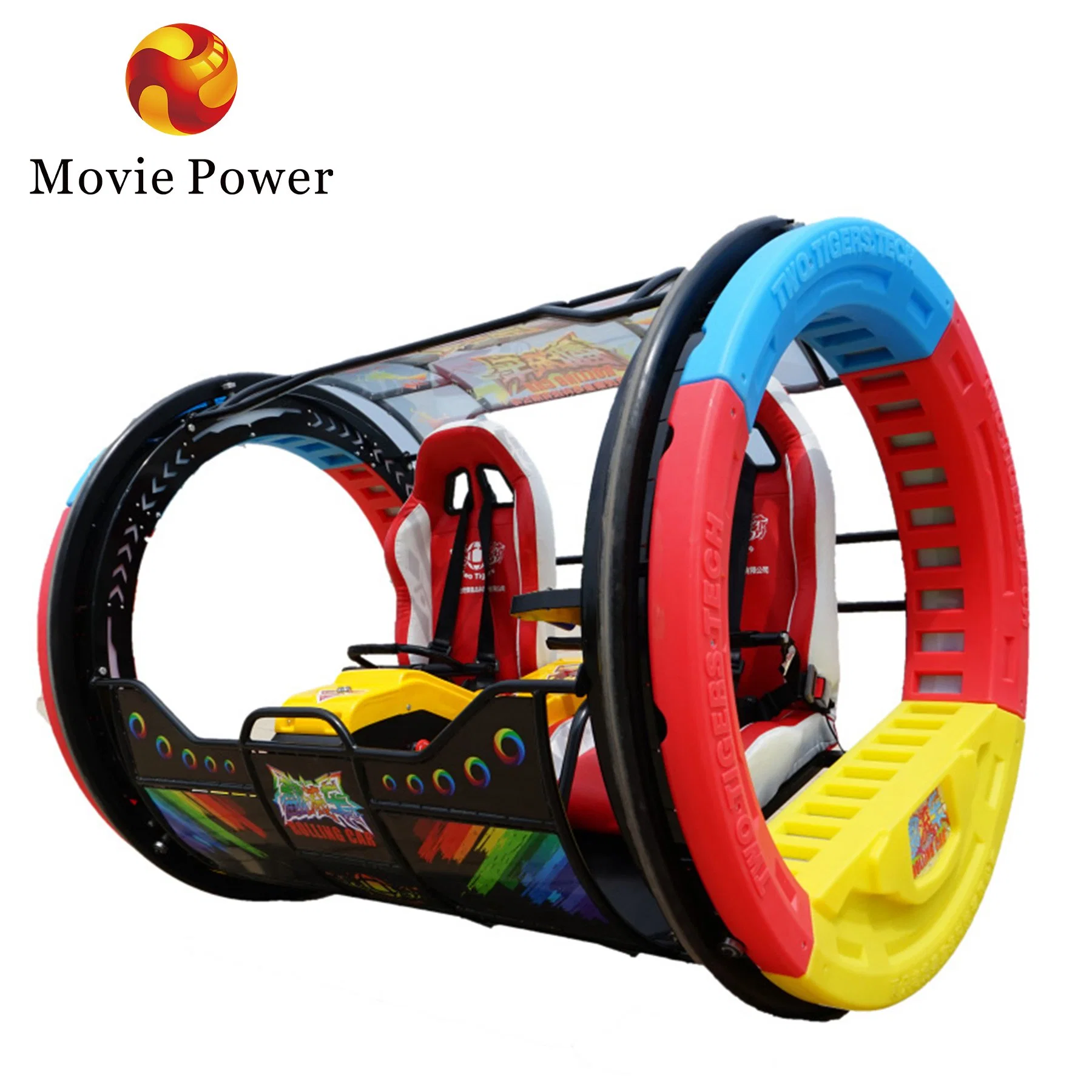 Hot Sale New High quality/High cost performance  Amusement Park Rides 2 Seats 360 Degree Happy Rolling Car