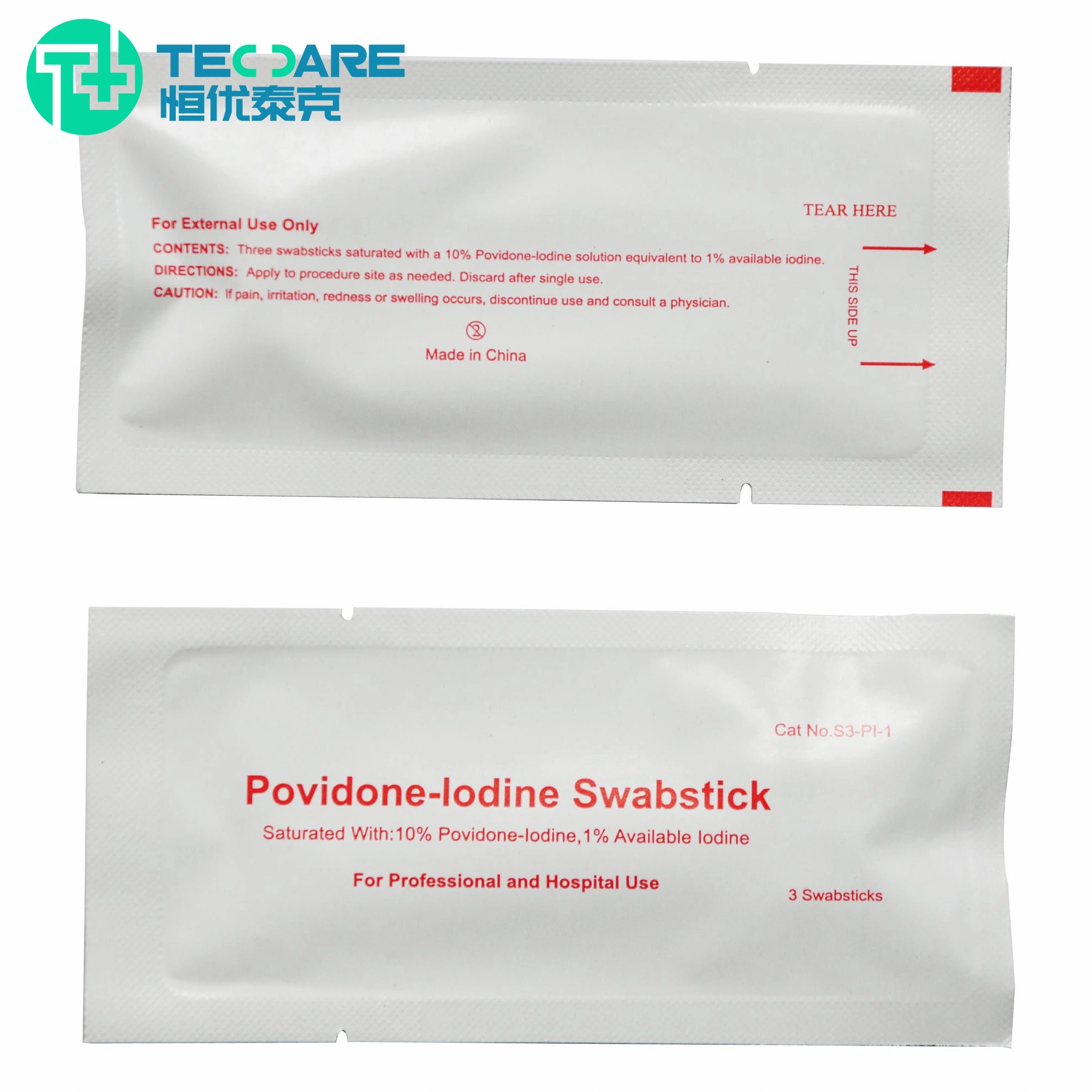 China Wholesale/Supplier CE ISO Approved OEM Medical Disinfection Wipes Povidone Iodine Swabstick