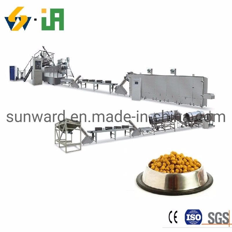 High Protein Puffed Kibble Dry Dog Food Extruder Making Equipment