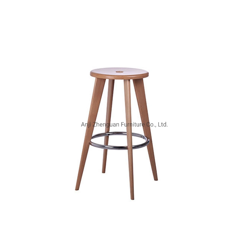 Hot Selling Coffee Table Durable Round Solid Wood Bar Chair  (ZG25-032)