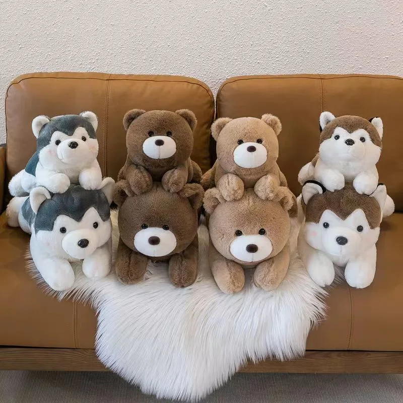 Tummy Puppy Husky Bears Plush Toys Dolls Adorn Birthday Gifts Cute Dolls