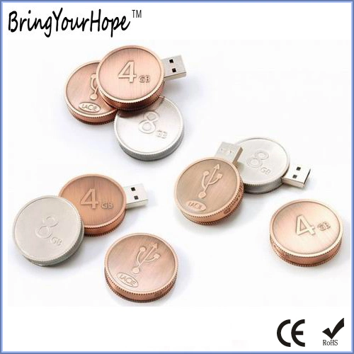 Metal Gold Coin USB Flash Stick