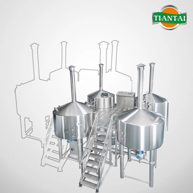 Tiantai 2500L 25hl 20bbl Ss Steam Four Vessel Auto Beer Equipment