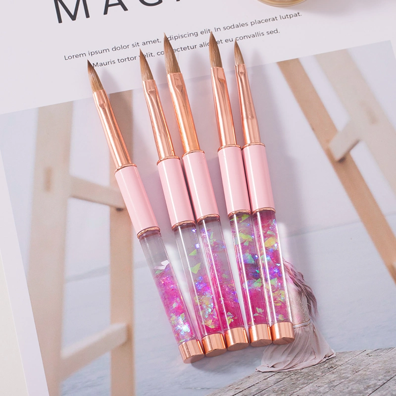 Guyo #4 Pink Kolinsky Acrylic Nail Art Brush for Manicure