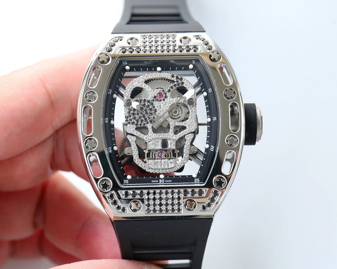 Hot Selling Richard&prime; S RM052 Supreme Ghost King Automatic Mechanical Movement Rubber Band Men&prime; S Watch