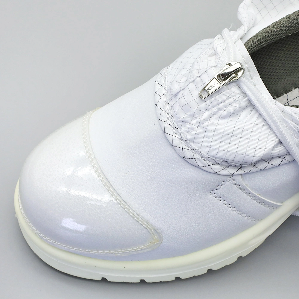 Leather Upper Steel Plastic Toe Cleanroom ESD Antistatic Safety Shoes for Working