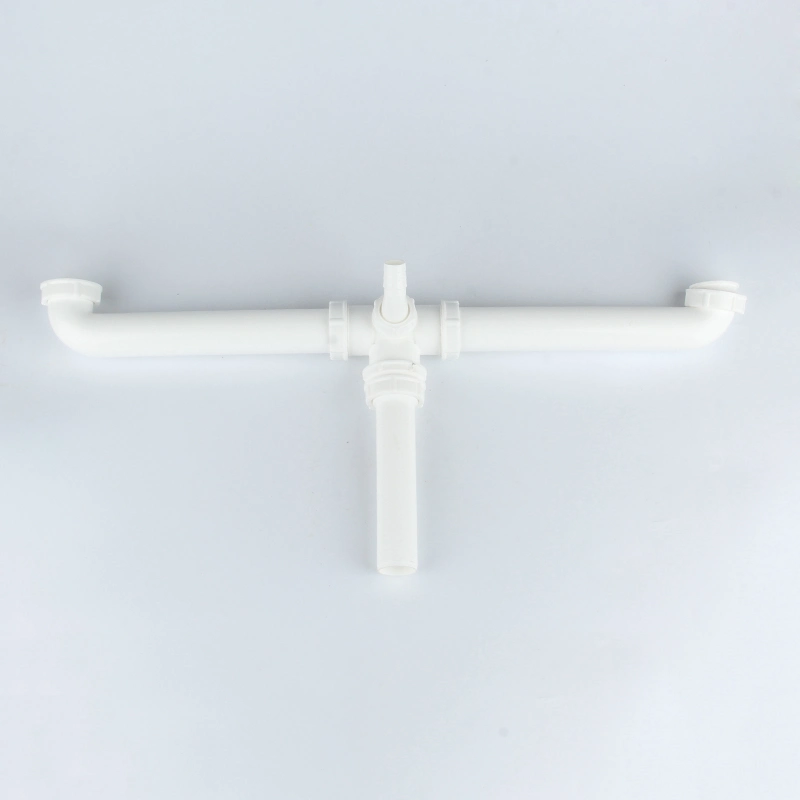 White PP Plastic Water Drain Pipe Sink Drain Hose Waste for Kitchen Lavatory Waste Sink Bottle Trap