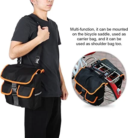 Motocicleta nueva bicicleta Bolsa mochila del asiento trasero desmontable, impermeable de viajes Bolsa de bicicleta Backseat Soporte bicicleta Panniers almacenamiento