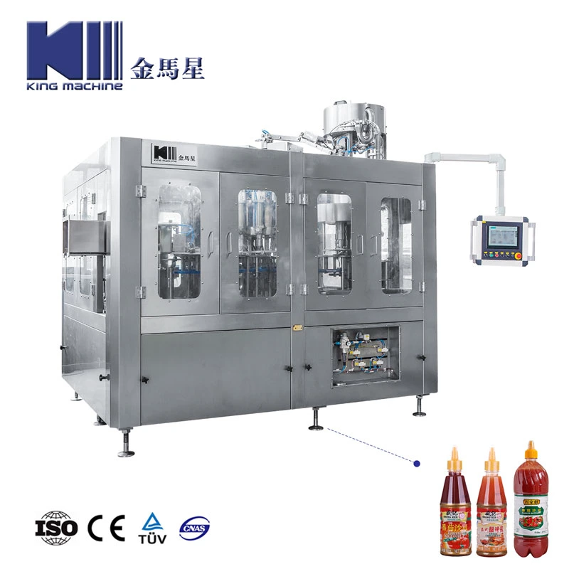 Automatic Thick Jam and Fruit Jelly Hot Filling Machine Line for Bottles Cans