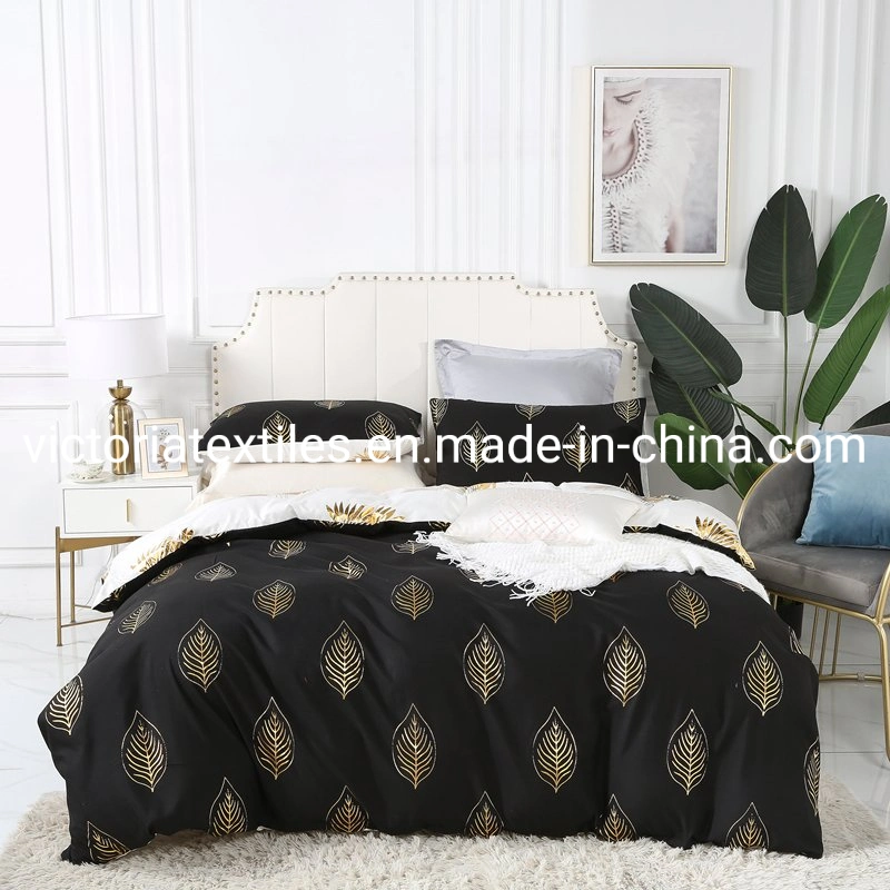 Крышка пуховым одеялом Set - черная крышка пуховым одеялом Queen Size, классический узором Queen Size одеялом, роскошный жаккард дома одеялом крышку с 2 Подушка Шамс