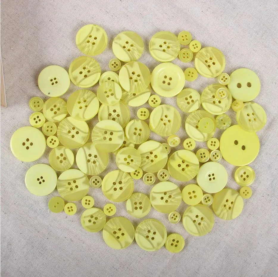 8-34mm Color Mixed Resin Buttons as Kids' DIY Button Painting Material, Widely Used