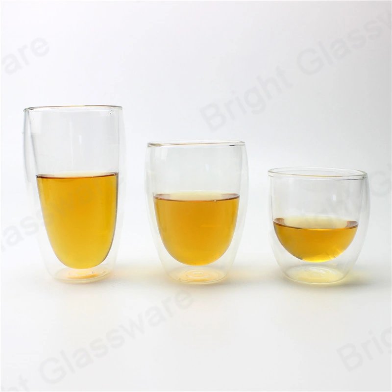 Haute qualité en verre Pyrex double paroi thé café Beer Cup