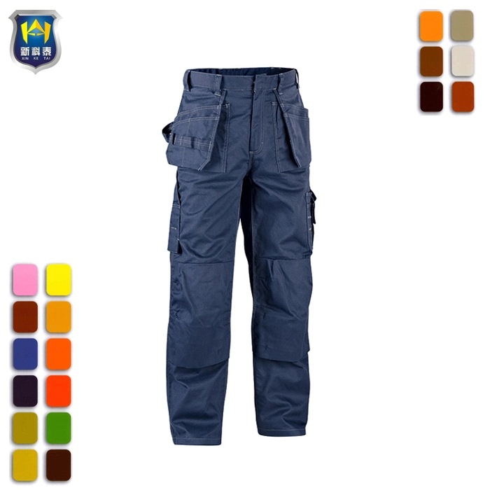 Mens Cargo Work Cotton Pants Trousers