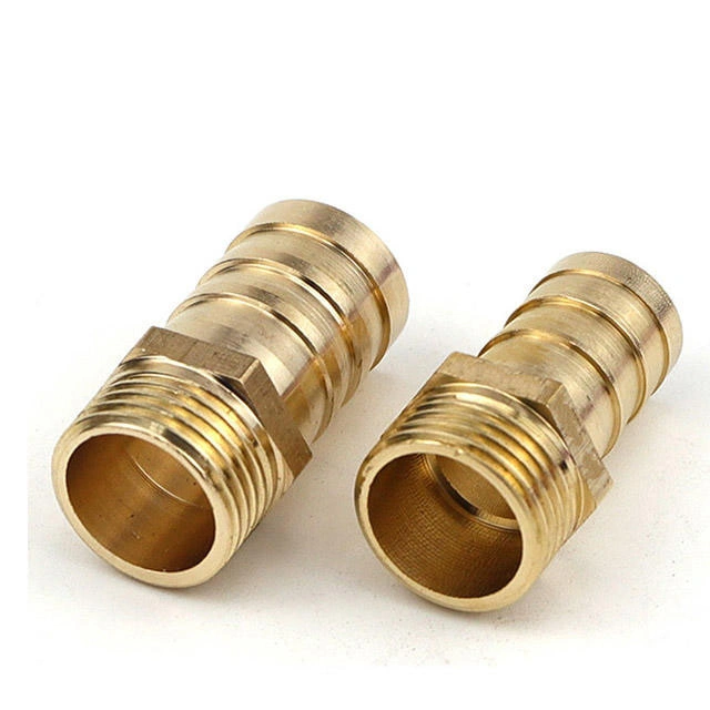 1/8" 1/4&prime; &prime; 3/8" 1/2" Brass Male Thread Hose Barb Coupler Tower Shape Fitting Pneumatic Connector with 6/8/10/12/14/16/25/32mm