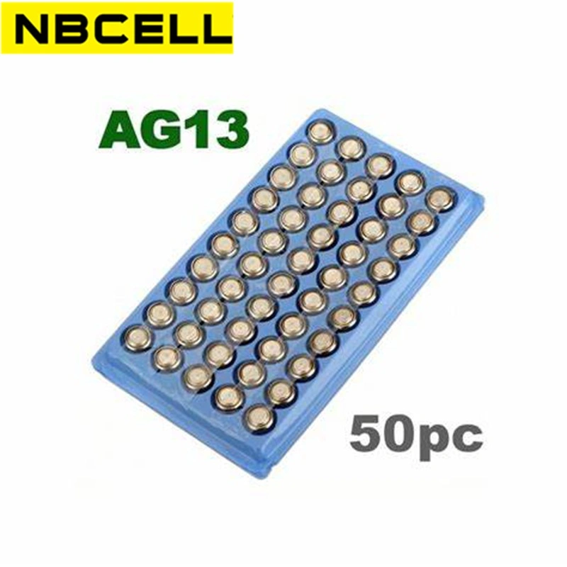 1.5V Alkaline Lr44 AG13 Button Coin Cell Watch Battery