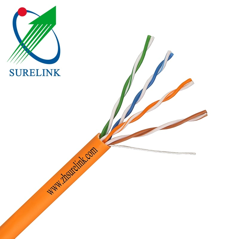 Surelink Customized Outdoor 4pair 24AWG Solid Copper UTP Cat5e U/FTP Cat5e RJ45 Cable Ethernet Cable 305m