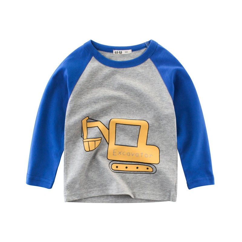 2022 Children's Fall New Bottoming Shirt Children Korean Long-Sleeved Boys' T-Shirt Baby Bodysuit Boys' Clothes