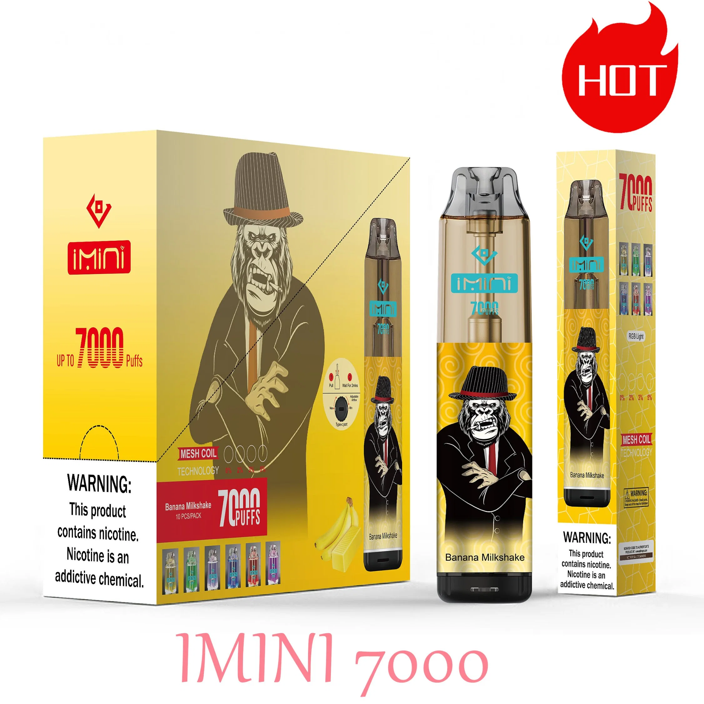 Big Puffs Legend Puff 7000 Puff 7K Einweg-Vape E Zigaretten 850mAh wiederaufladbare Batterie vaper 15ml Vorgefüllt Tornado 9000 Vapes Einweg-Puff 10K 12K