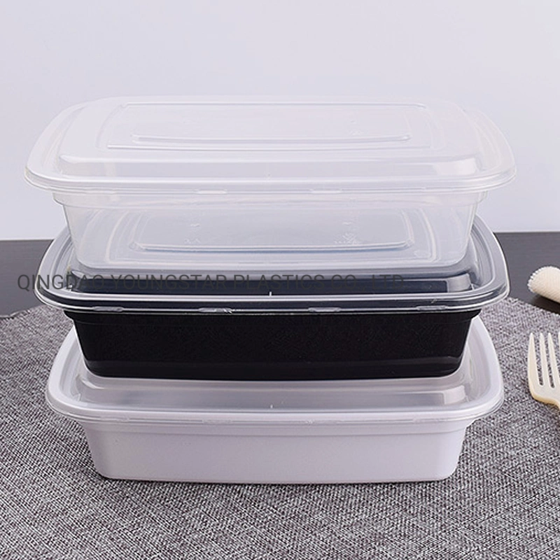 Colorful Customize OEM Lunch Meal Box Airtight Heat Resistance Recyclable Portable Lunch Containers Airline Bento Prep Meal Box Plastic PP Container