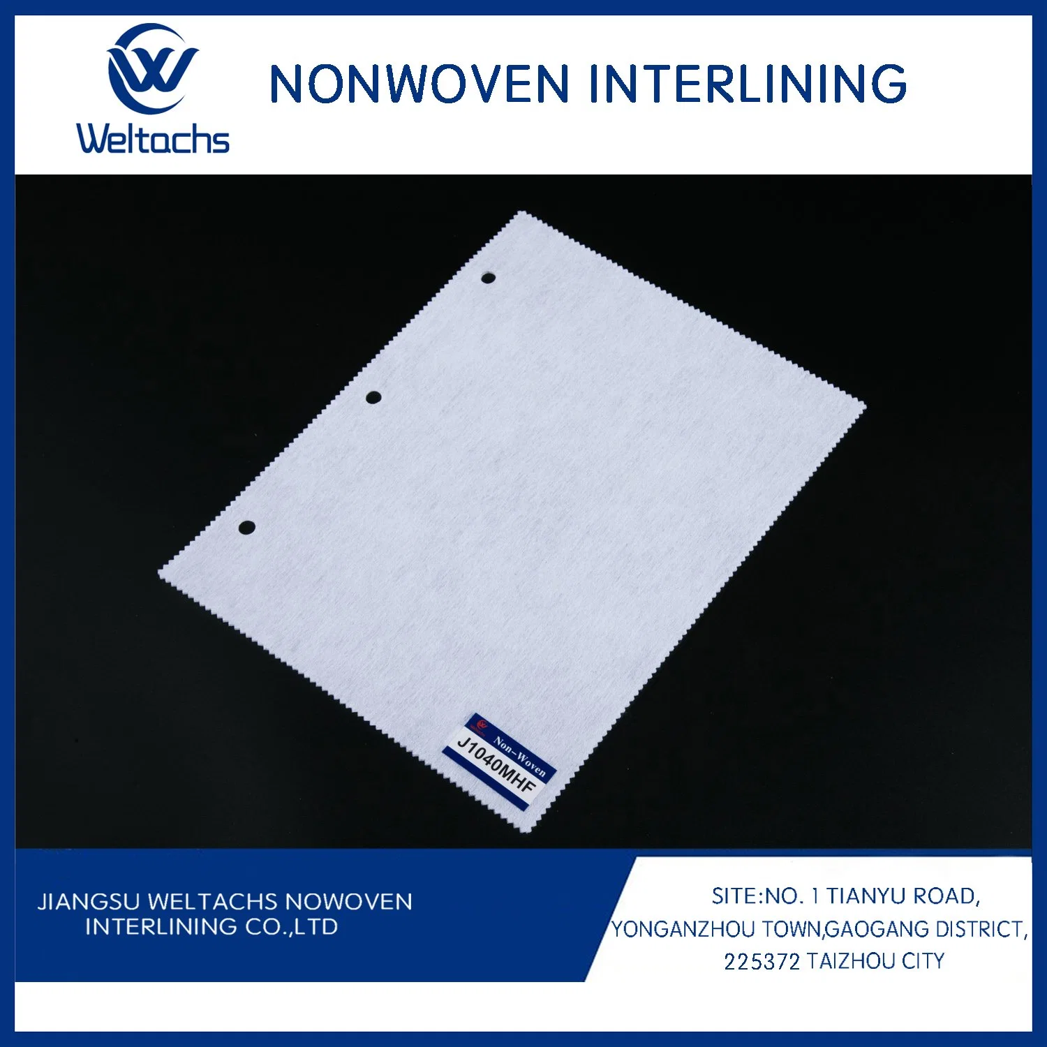 100% Polyester Nonwoven for Interlinigs Chemical Bond for Garment Super White