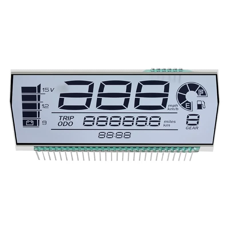 Htn Motorcycle Meter 7 Segment LCD Display with Multi-Color Backlight