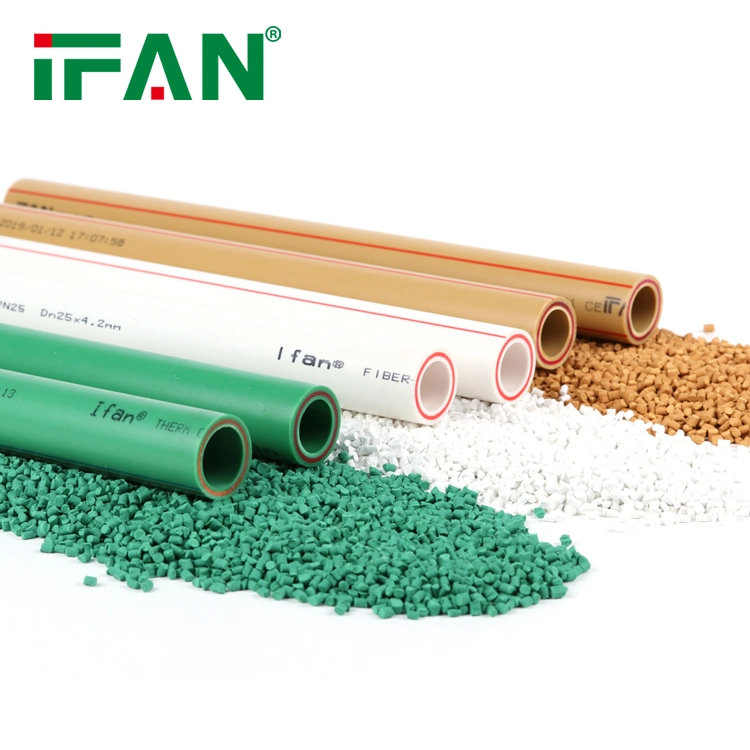 Ifan High quality/High cost performance Composite Fiber Glass PPR Pipe Green White Hot Water Plastic PPR Tube