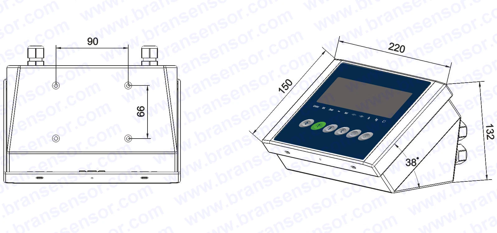 Procesamiento Ultra-Fast Terminal de pesaje/Indicador para el sistema de pesaje industrial Balanzas de plataforma (B-ID 226)